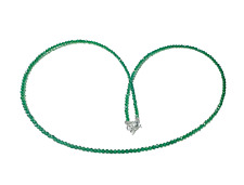 Facettiert Grün Achat Edelstein kette , 42 cm,  2 mm ( KL-46 )