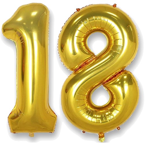 Luftballon zahl gold - 18,,