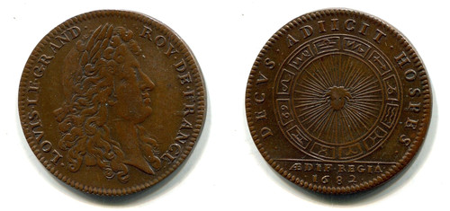 Kupfer jeton frankreich 1682 - kupfer,
