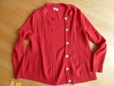 Damen Strickjacke rot Georg Maier Classics L Schurwolle 40