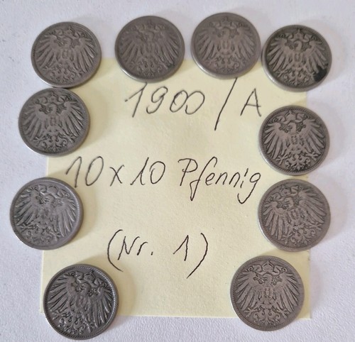 Lot 10x pfennig - 10x, 10