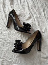 Vintage Designer Pumps Valentino Garavani Schwarz mit Schleifen Gr. 37,5
