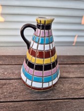 original 50er Jahre Likörflasche / Vase, Mosaik-Stil, Fugger, midcentury vintage