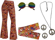 Damen 60er 70er Jahre Hippie