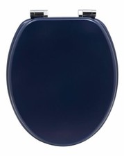 WC-Sitz BLUE Toilettensitz mit Absenkautomatik WC-Brille MDF Holzkern, B-Ware