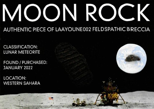 Moon meteorite piece from - meteorite,