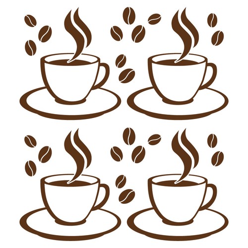 Kaffeetassen aufkleber sticker - aufkleber,