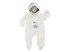 %% AUSVERKAUF%% Jacky Baby Winter Overall " Bär  " Junge Plüsch weiß Gr.68+74