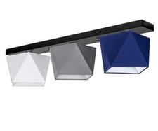 Decken Lampe blau weiß grau
