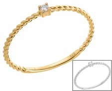 Damenring 375 Gold / Weißgold
