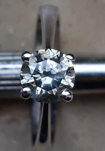 Brillant solitär ring - solitär, 1,07ct