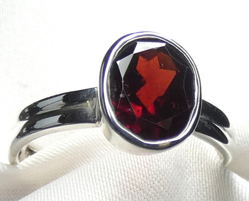Granat ring 925 silber - ❤️,