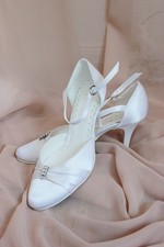 Brautschuhe weiß Satin