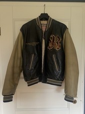 Herren Lederjacke Redskins Dragon Teddy Größe S