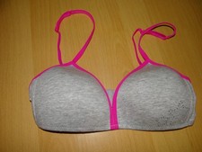BH mit Strasssteinen 70 A neu ohne Bügel Grau - Pink