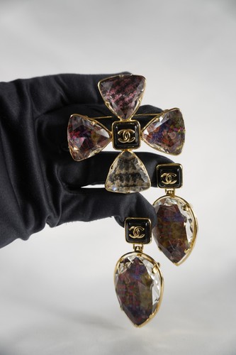 Chanel ohrringe und brosche - ohrringe,