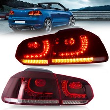 2*VLAND LED Rückleuchten Für VW GOLF MK 6 GTI 2008-2013 Rot Klares Bremsleuchten