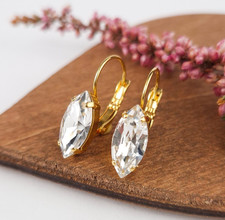 Goldene Ohrringe mit Swarovski