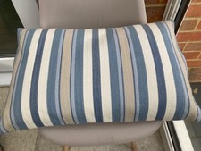Laura Ashley "Croydon Stripe" Seaspray rechteckig gefülltes Kissen neu ohne Etikett