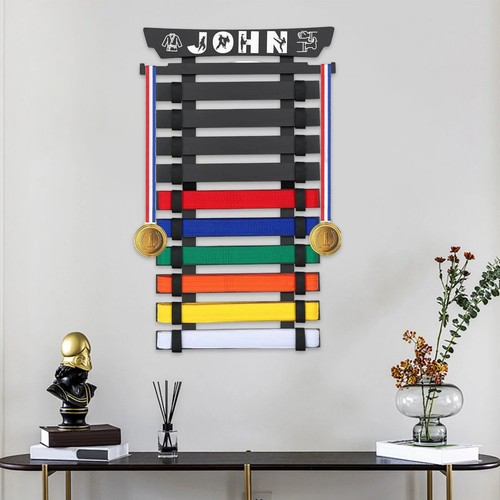 Wall mounted karate belt - mounted,