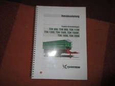 Betriebsanleitung Bedienungsanleitun Farmtech Tandem Dreiseitenkipper Kipper TDK