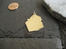 DUBAI Landkarte Anhänger in 333er Gelbgold, دبي, Dubayy, VAE, Handarbeit, NEU