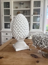 Impressionen Weihnachten  Pinienzapfen Landhaus Deko Weiß 42cm Edel Zapfen