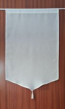 Gardine Scheibengardine creme mit Quaste Breite 53 cm Höhe 90 cm LADENAUFLÖSUNG