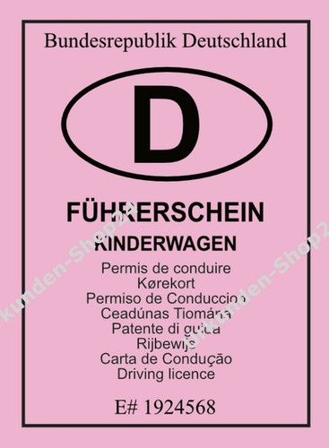 Kinderwagen führerschein - kinderwagen,