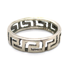 Schöner Designer Ring aus 925er Sterling Silber Mäanderband Muster RG59