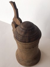 Antike Handgeschnitzter Trinkbecher/ Bierkrug Holz