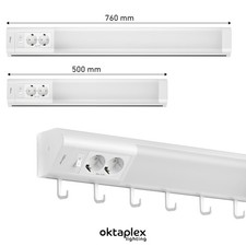LED Unterbauleuchte Küchenlampe Unterschrankleuchte Lichtleiste mit Steckdose