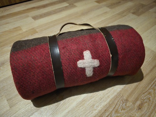 Schweizer armee wolldecke mit - schweizer,