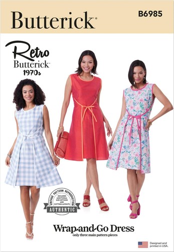 Schnittmuster retro kleid 70er - retro,