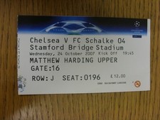 24.10.2007 Ticket: Chelsea - Schalke [Champions League] . Vielen Dank für die Besichtigung unserer
