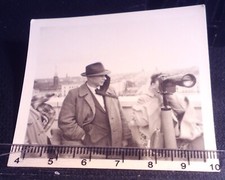 Altes foto mann - altes, fernrohr
