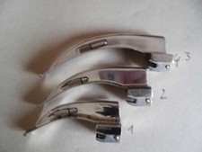 Warmlicht Laryngoskop Spatel Set  Gr. 1,2,3  Macintosh