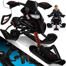 RETOURE Schlitten Bob Lenkschlitten Rodel Kinderschlitten Lenkbob Skibob Metall