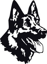 Schäferhund aufkleber - schäferhund,