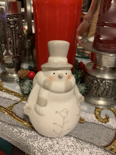 Schneemann porzellan weiß - porzellan,, weiß.
