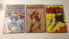 Marvel Blechschilder Iron Man & Captain America & Batman Metallschilder Deko