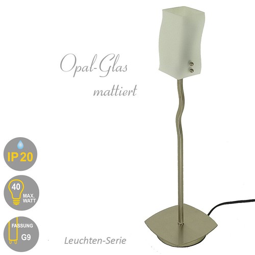 Tischlampe stahl opalglas - tischlampe,