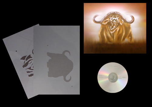 Airbrush schablone step - schablone, by