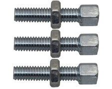 3 Stück Einstellschraube M6 x 32mm, Stellschraube für Gaszug, Gasseil, Seilzug