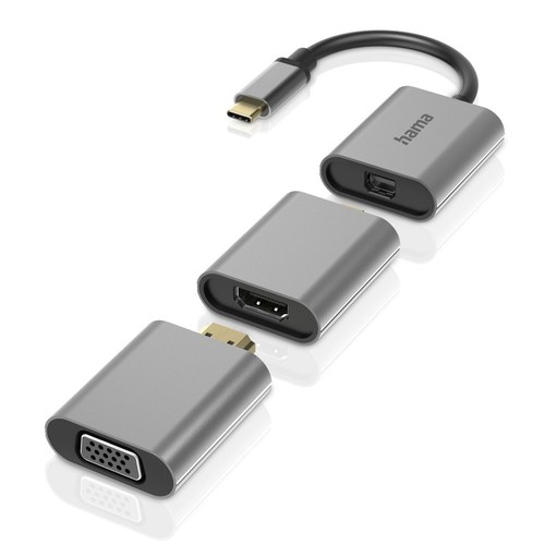 Hama usb video adapter 6in1 - usb-c,