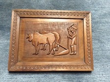 Handarbeit Holzbild Geschnitzt