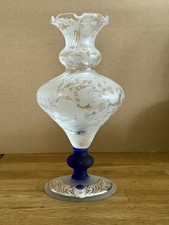 Italien Glasvase LINEA PREZIOSI 925er Silber Firenze H 28 FI Bomboniere