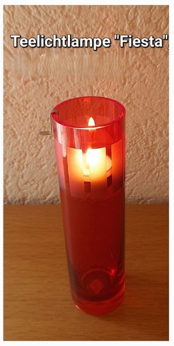 Teelichtlampe fiesta rot - teelichtlampe, "fiesta"