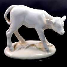 Katzhütte Kuh Kalb Figur