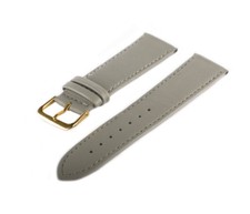 Uhren Lederarmband Grau Glattleder Schließe in Goldfarbe 7018934 Uhrenarmband